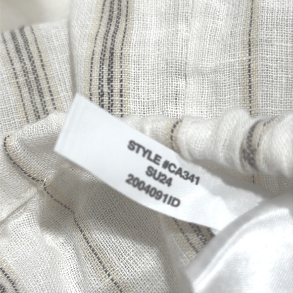 J Crew NWT Featherweight linen-blend beach short in stripe SZ L - Picture 4 of 7